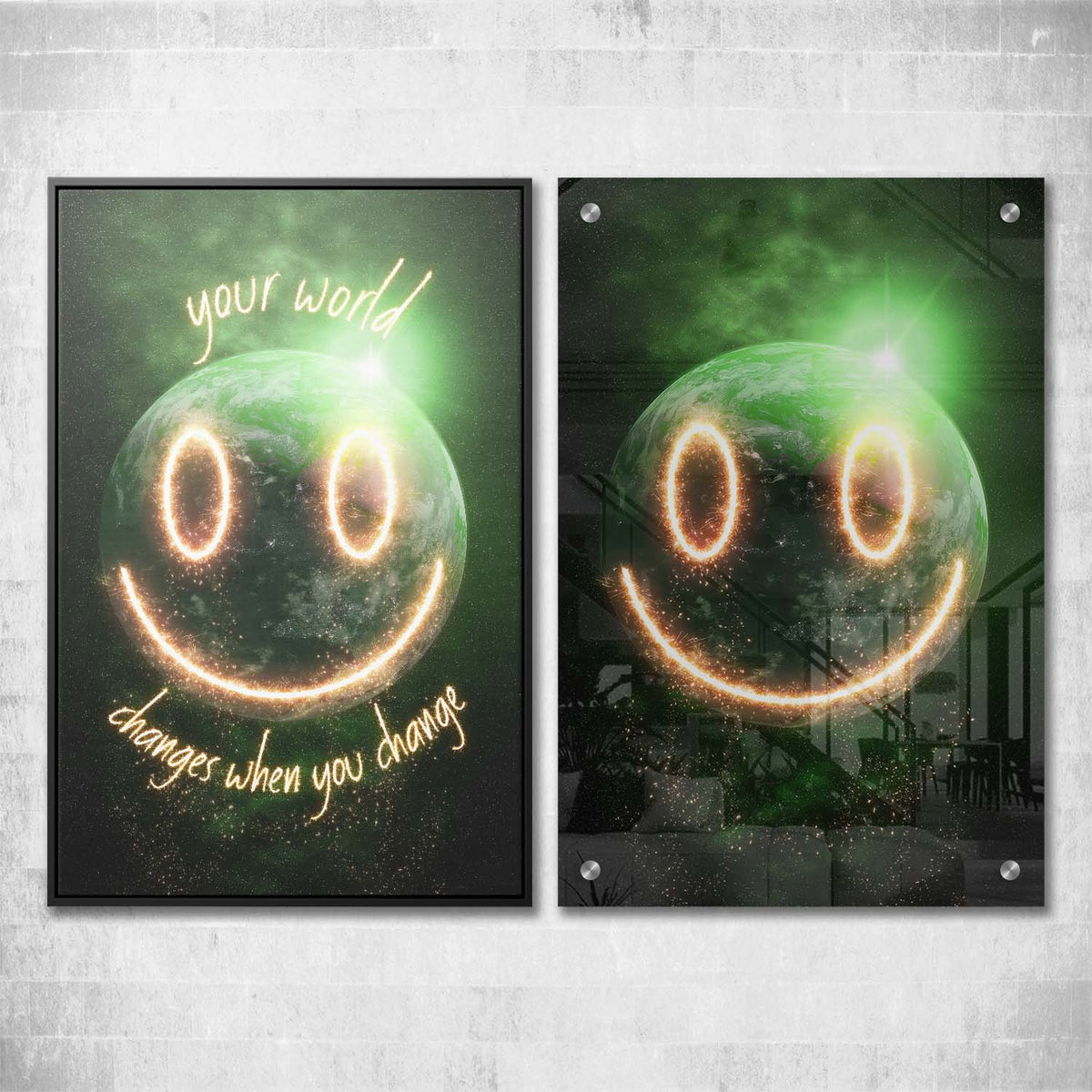 Your World Changes Motivational Wall Art, inspirational quote wall art by Impaktiv